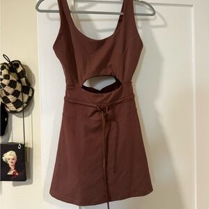 L*Space Brown Cutout Mini Dress - Athletic Small